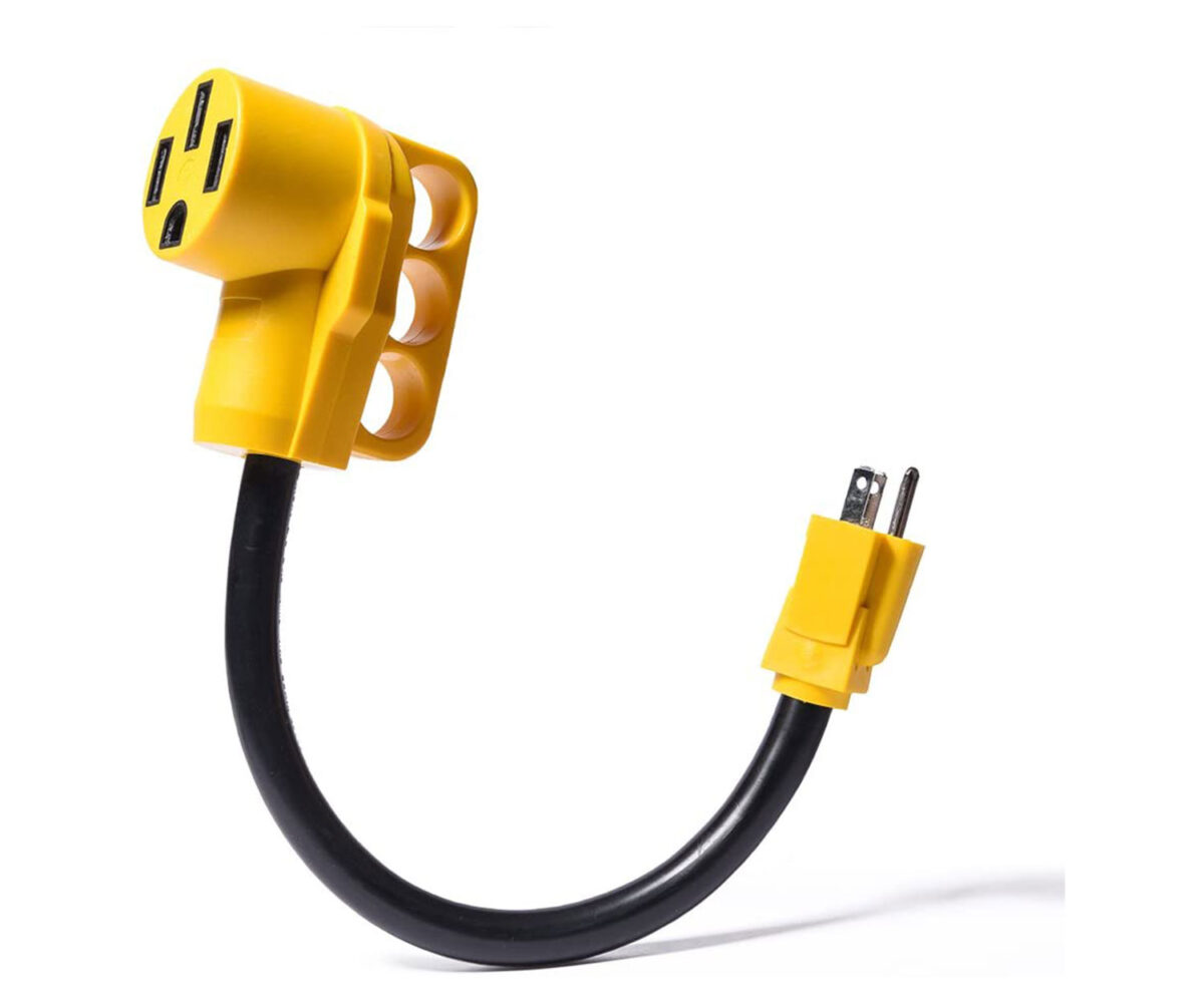 SnowyFox RV 15Amp to 50Amp Adapter – 15Male