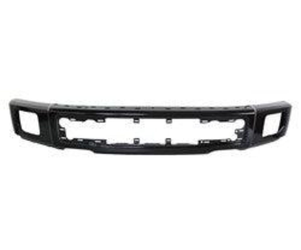 Bumper Face Bar Front Ford F150 2015-2017 Primed With Fog Lamp Holes Without End Caps , FO1002424