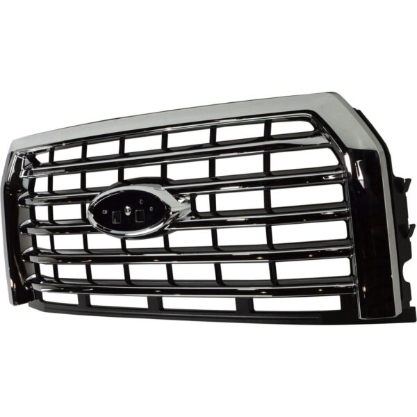 Grille Ford F150 2015-2017 Chrome 5 Bar Style Without Camera , FO1200582 - Image 2