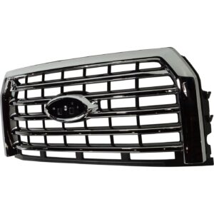 Grille Ford F150 2015-2017 Chrome 5 Bar Style Without Camera , FO1200582