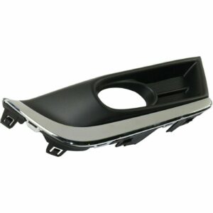 Fog Lamp Bezel Front Passenger Side Honda Crv 2017-2019 Black With Chrome Trim , HO1039135