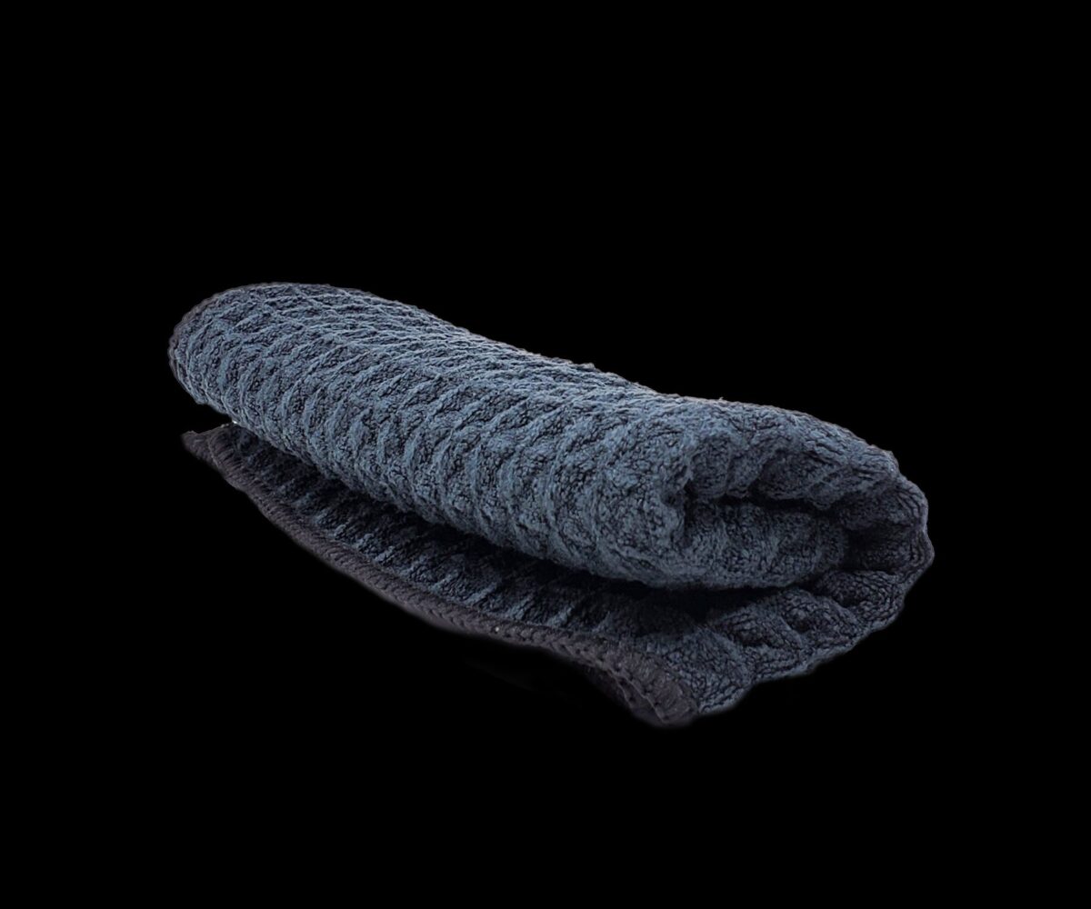 Black Waffle Window Towels