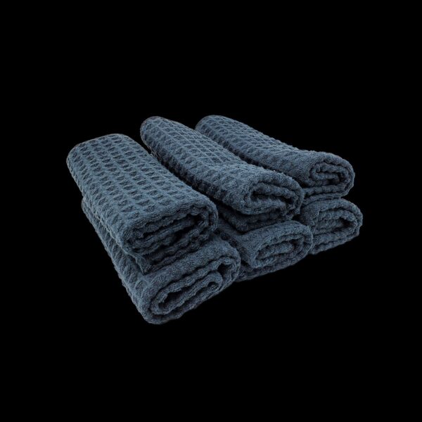 Black Waffle Window Towels - Image 2