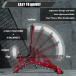 Major Fitness PLT01 Adjustable Weight Bench 1300lb Capacity - Red